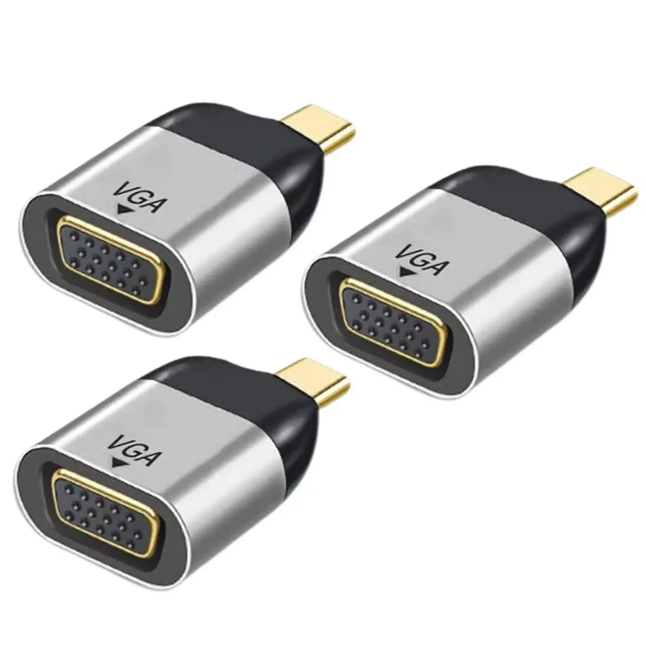 USB‑C Male to VGA Female Adapter 1080P@60Hz Video Output Converter for Laptop Monitor Projector - view 3