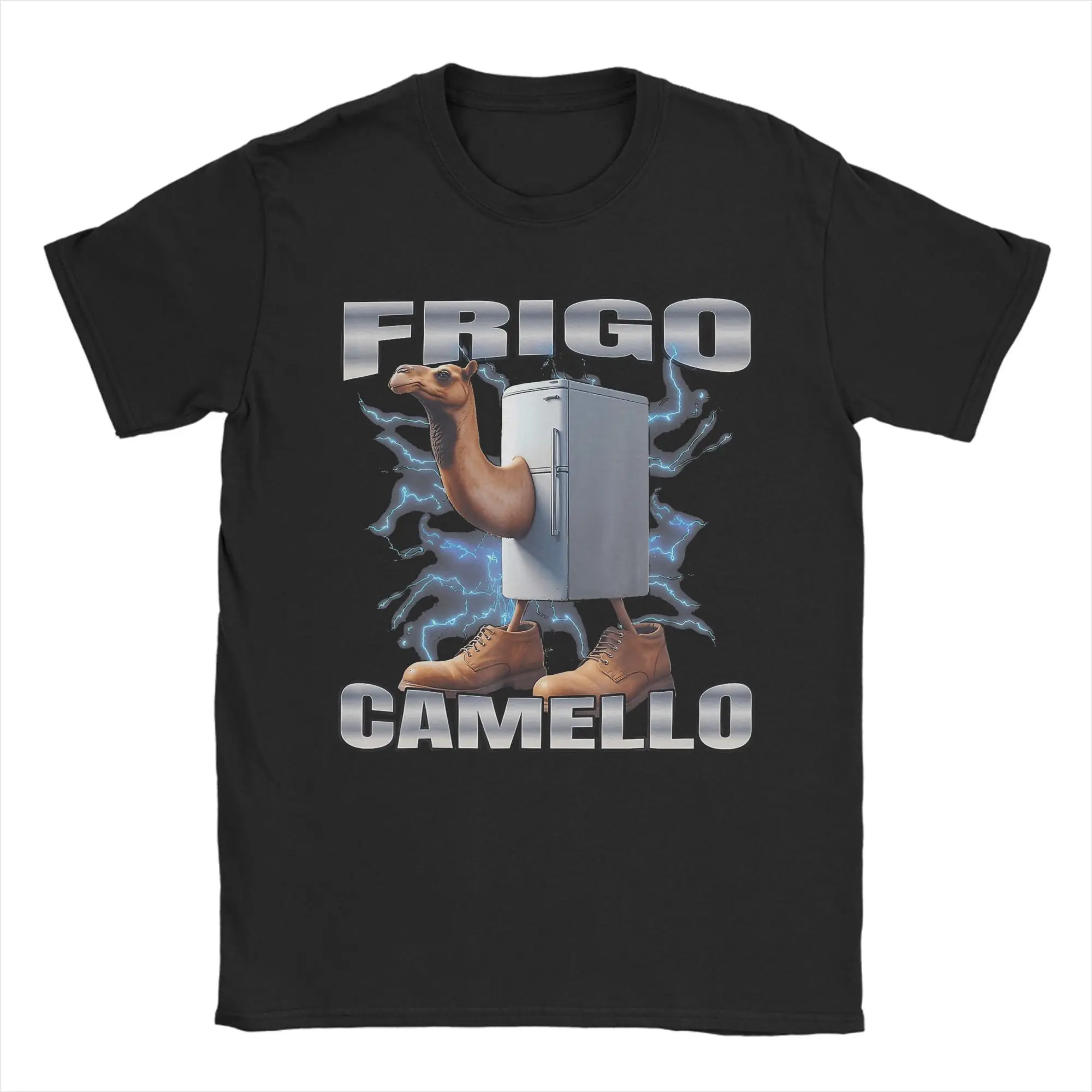 Camisetas con estampado divertido de Brainrot italiano Frigo Camello Meme para hombres y mujeres, camiseta de algodón puro Camels para refrigerador, ropa