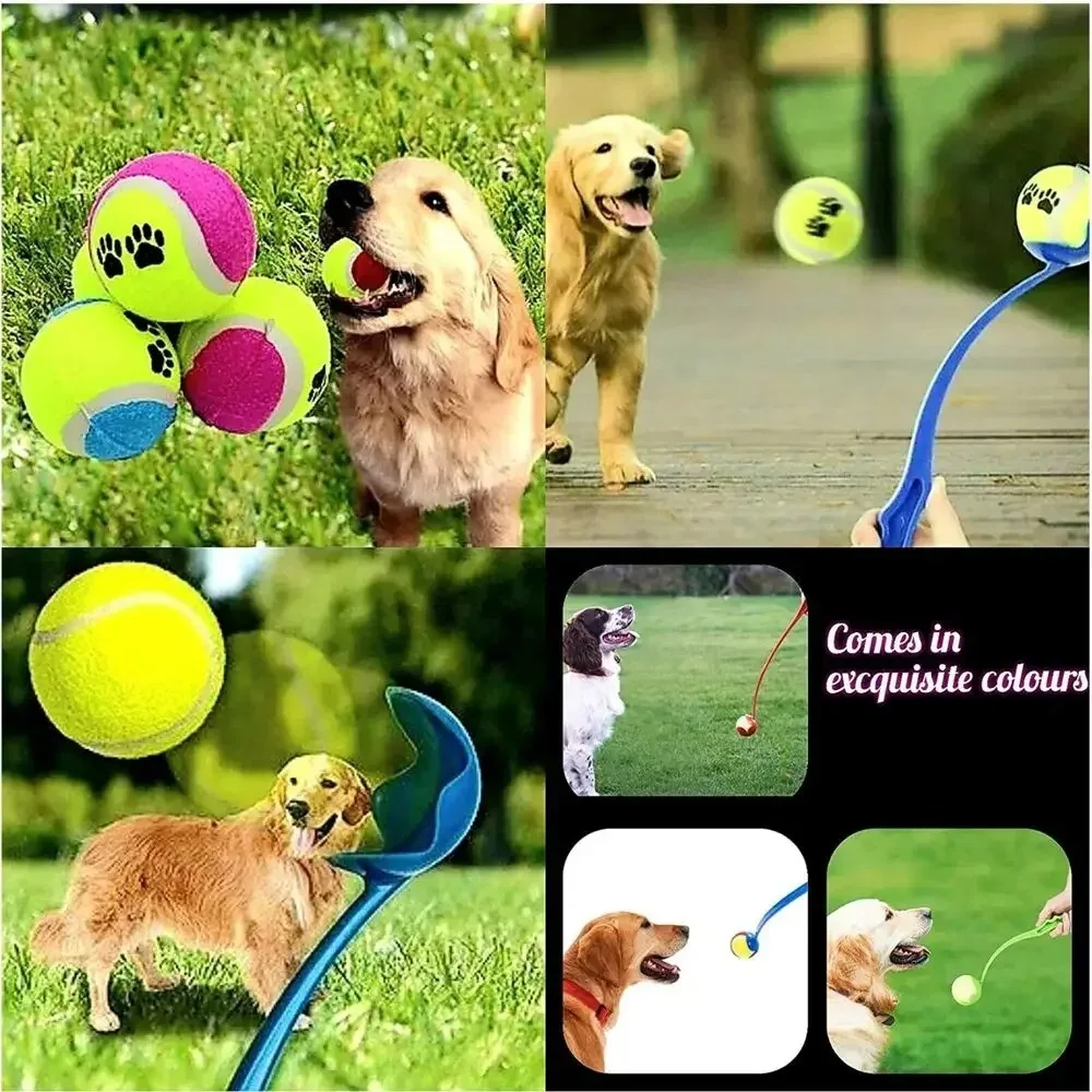 Pet Throwing Stick Dog  Hand Throwing Ball Toys Pet Tennis Launcher Pole Outdoor Activities Dogs Training Toys Pet Supplies