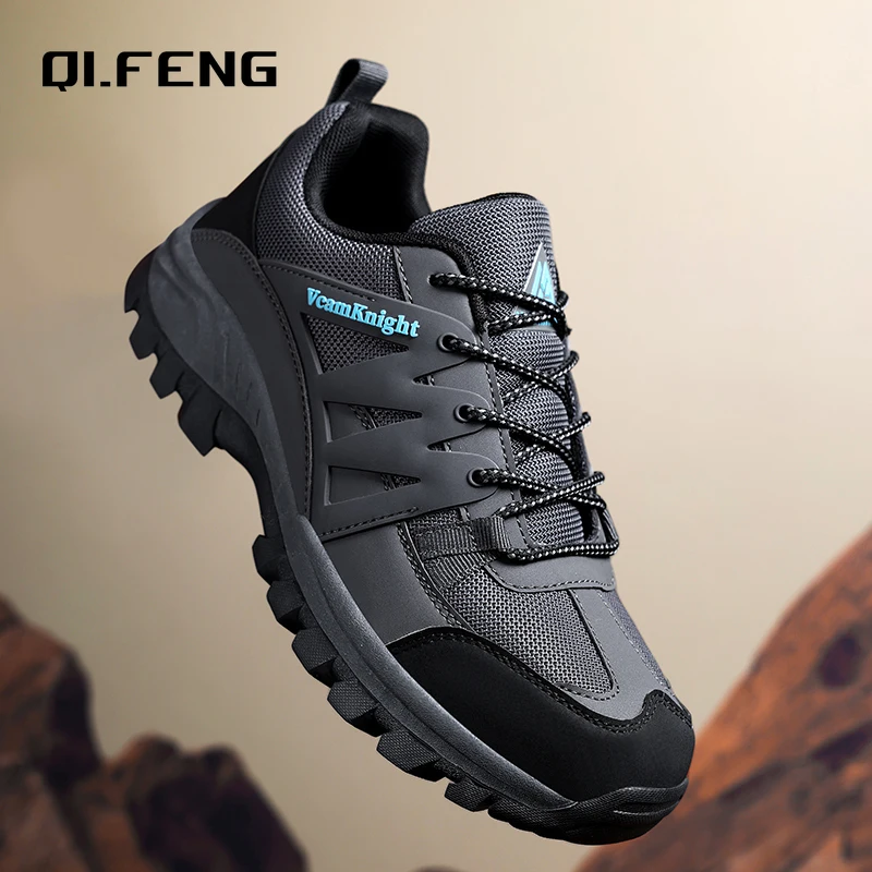 Men Four Seasons Outdoor Mountaineering Tourism Hiking Shoes New Spring and Autumn Large Outdoor Sneaker Large Running Shoes
