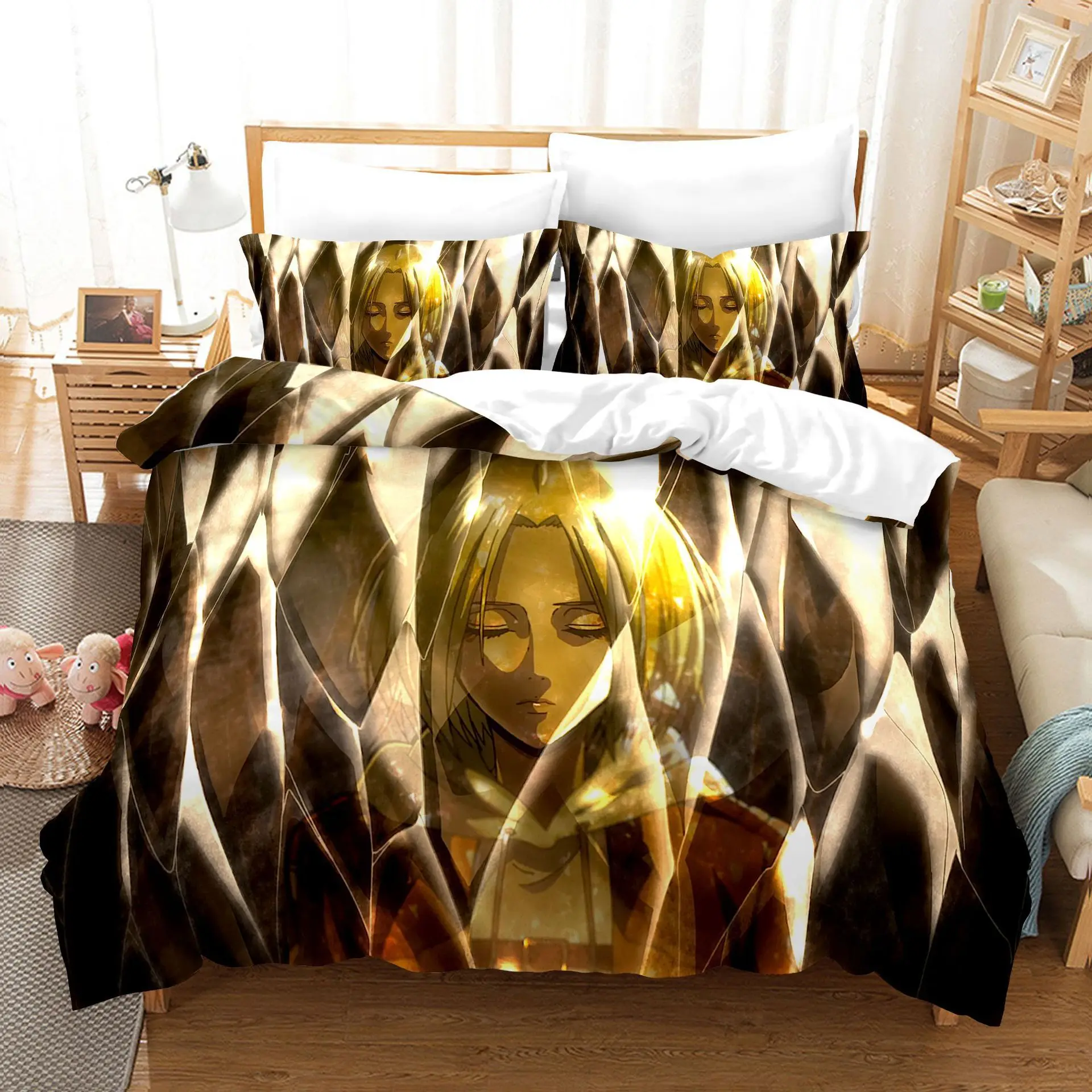 New Attack On Titan Bedding Set Single Twin Full Queen King Size Attack On Titan Bed Set Children Kid Bedroom Duvet cover Sets