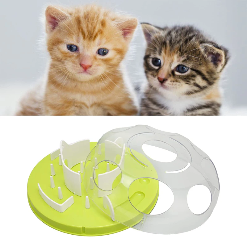 Cat Treat Puzzle Interactive Treat Dispensing Toy Mental Enhancement Slow Feeder Toy Cat Puppy Puzzle Slow Feeder Tray