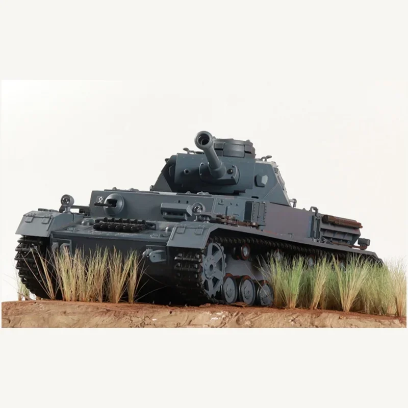 

Henglong 1/16 No. 3 L-shaped Remote-controlled Tank Model Tracked Climbing Off-road Vehicle Emits Fog And Can Shoot Metal 3848