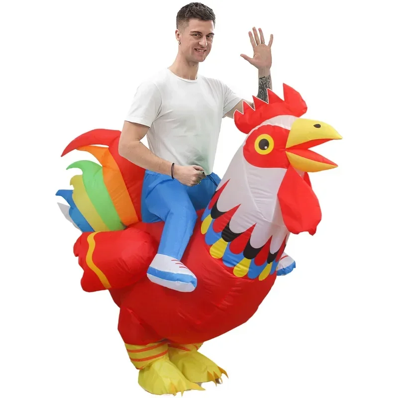 Simbok Rooster Inflatable Costume Performance Walking Game Clothes Props Mascot Bar Opening Annual Meeting Funny Decorations MN1