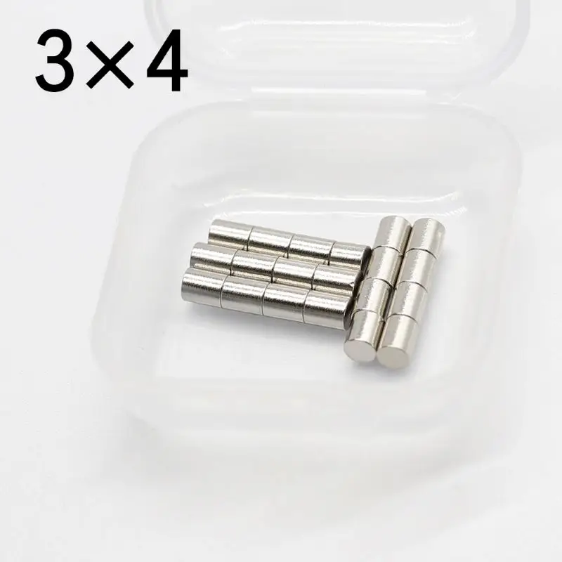 

50Pcs Mini Small N35 Round Magnet 3x4mm Neodymium Magnet Permanent NdFeB Super Strong Powerful Magnets