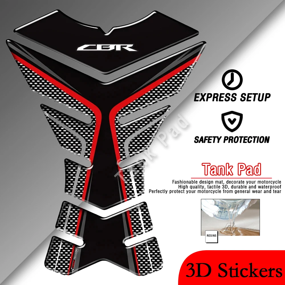 

Подходит для Honda CBR 250RR 600RR 900RR 1000RR 650F 500R Fireblade 3D углеродное волокно внешний вид наклейка на топливный бак мотоцикла