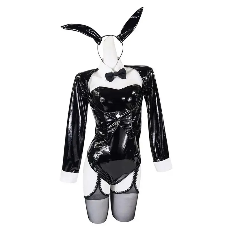 

Bunny Girl Jumpsuit Anime Cosplay Sexy Suit Rabbit Ear Headband Girls Women Dress-Up COS Bodysuit Halloween Party Suit