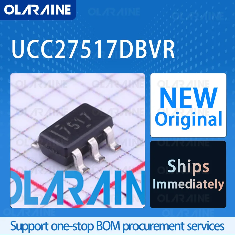 

10/50/100Pcs UCC27517DBVR SOT-23-5 original ic chip Gate drivers RoHS 1 Output Current 4 A Voltage 18 V