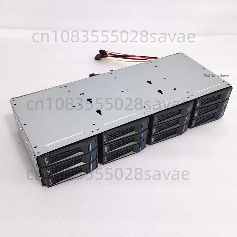 

12-Disk 3.5-inch hard disk cage hot-swappable 8087 interface D-type 4ping power supply SAS/SATA storage