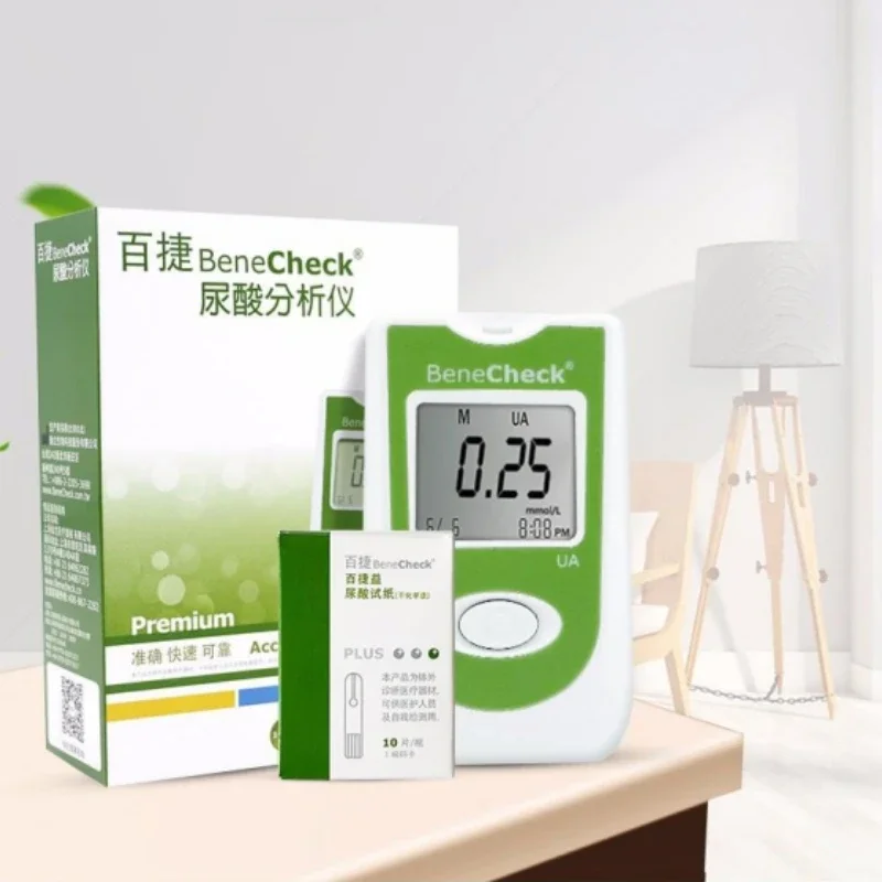 

Uric Acid Test Meter Analyzer Anemia Monitor with Strips BeneCheck Health Machine Measuring System