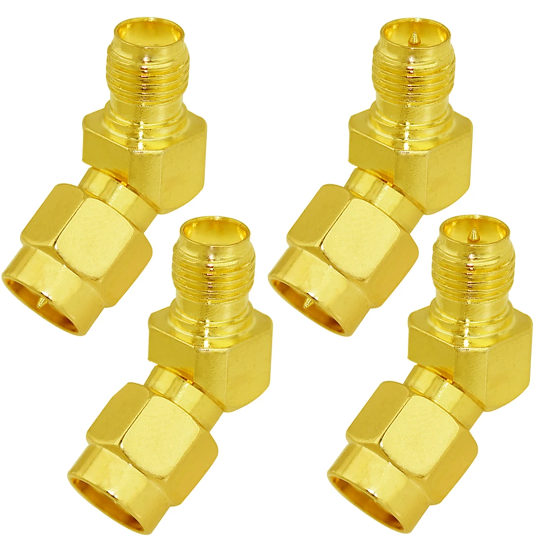 1pc SMA Male to SMA Female RP Plug Jack RF Coaxial Adapter 45 Degree Bevel Angle Goldplated Wholesale