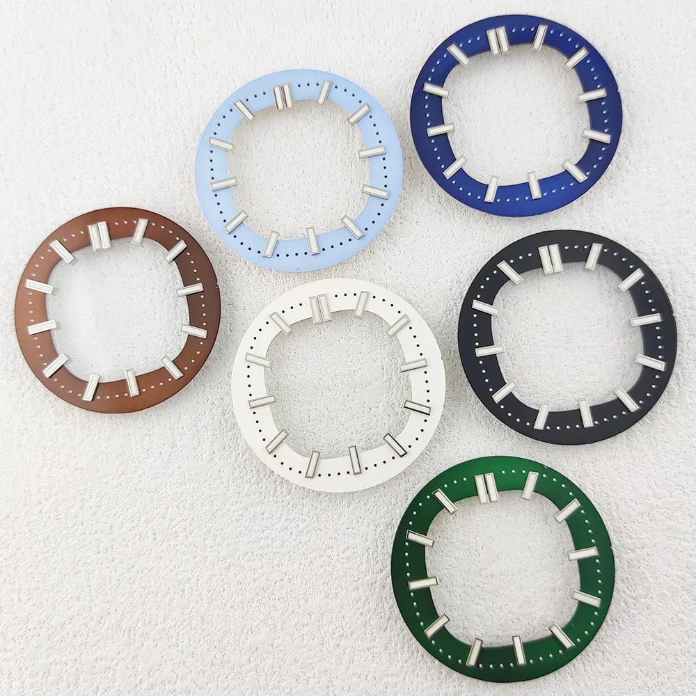 30.5mm watch dial NH70/NH35 dial Hollowing out green Luminous dial watch accessory Suitable for NH70 NH72 NH34/36/38/35 Movement