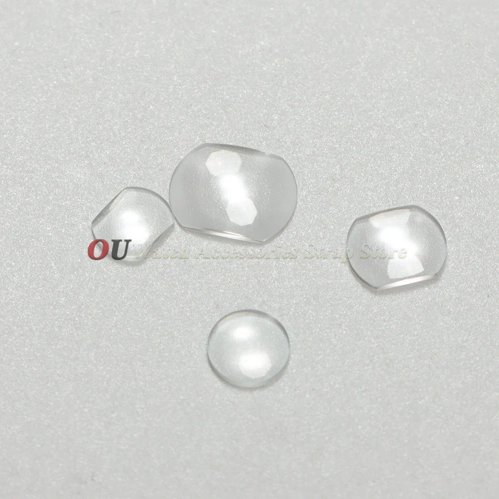 2PCS Transparency Sapphire Mineral Glass Magnifier Tool Calendar Convex Lens for Date Window Watch Crystal Glass for Watchmakers