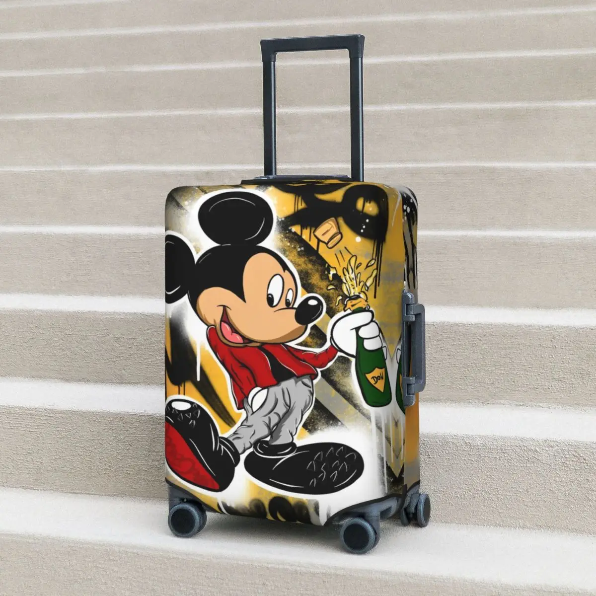 

Mickey Mouse Funny Suitcase Cover Vacation Business Useful Luggage Case Protector