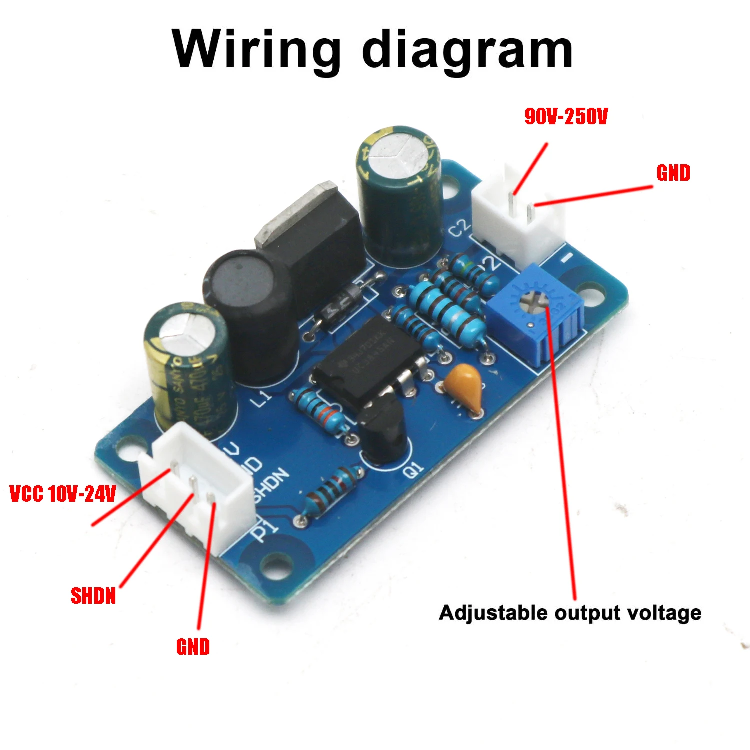 Glow tube boost DC 12V 24V ZU 90V-250V Hochspannung Netzteil Konverter Antrieb 6E2 6E1 Nixie TubeClock Magic Eye 160V 170V