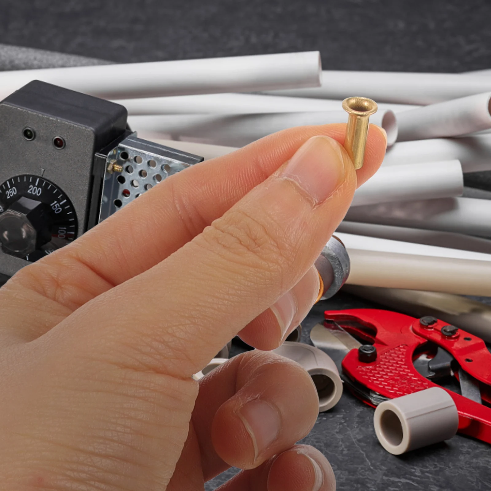 

10Pcs Copper Compression Adapters Oil Line Fittings Easy Installation Replacement Hydraulic Components