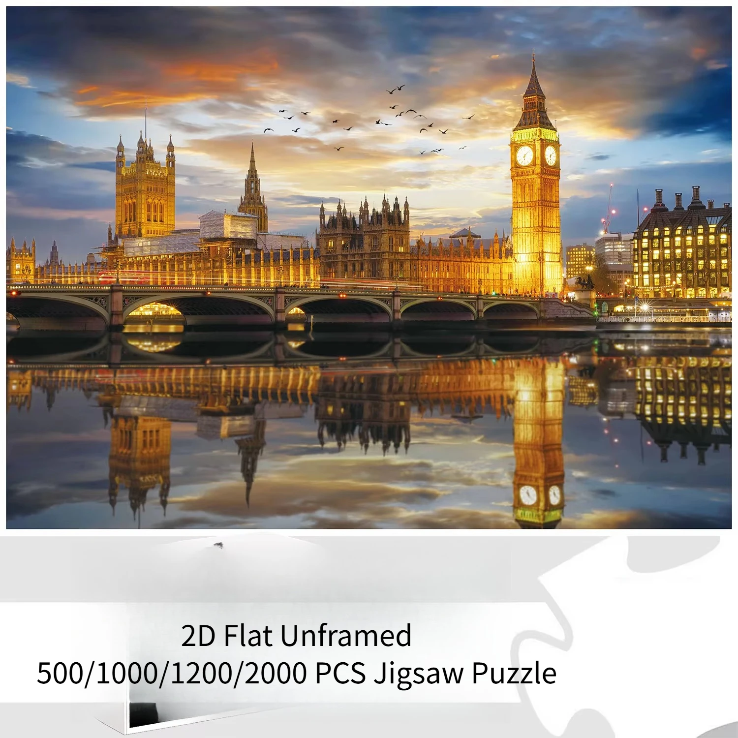 

1000 Pieces London Night Jigsaw Puzzle Home Decor Adults Puzzle Games Family Fun Floor Puzzles Educational Toys for Kids