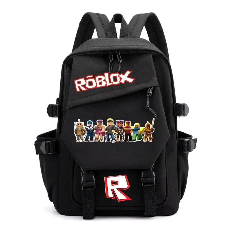 Roblox 주변기기 남녀공용 백팩 트렌디한 고등학생 컴퓨터 여행 가방 남성과 여성을 위한 일상 필수품