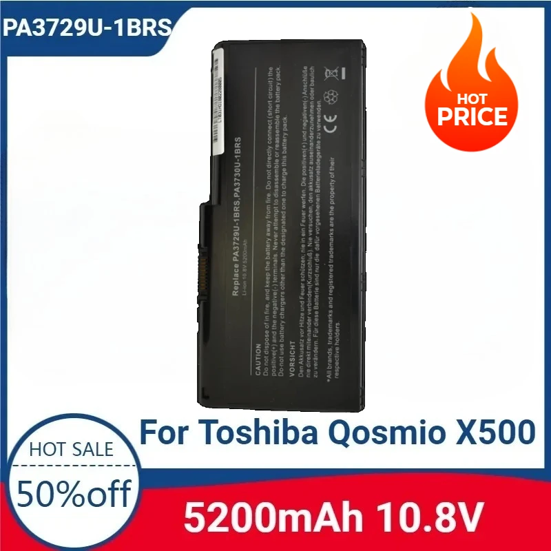

For PA3729U-1BRS PA3730U-1BRS PA3729U-1BAS 5200mAh 10.8V Laptop Battery For Toshiba Qosmio X500 X505 P500 P505 P505D G65 G60