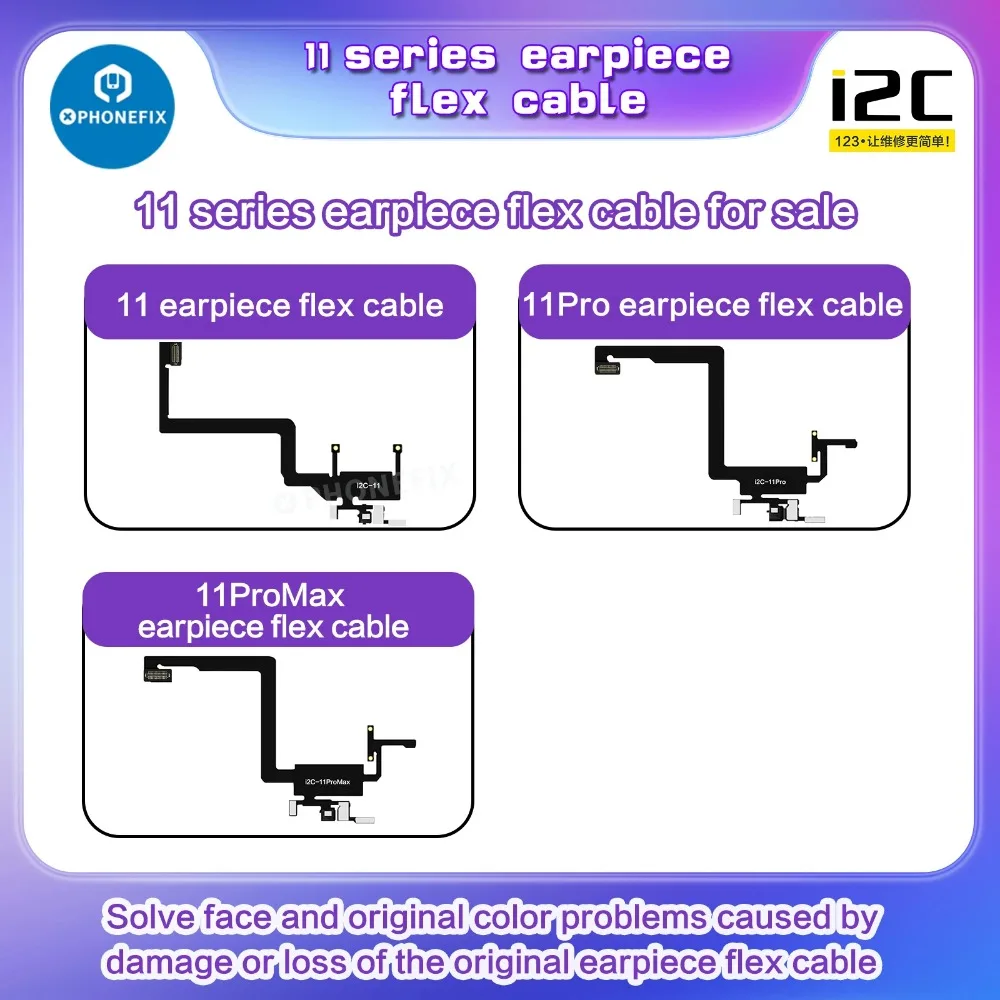 i2C i6S Receiver FPC Detection Board Earpiece Proximity Sensor Flex Cable For iPhone 8 -14PM / iPad Pro True tone Face ID Repair