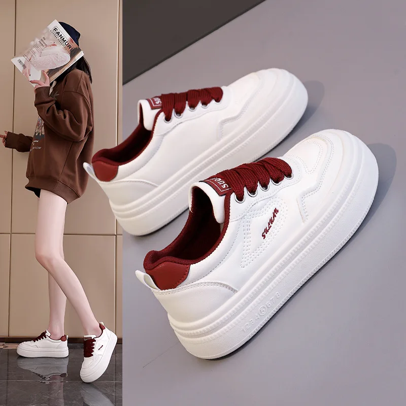 

Ladies Vulcanized Shoes Fashionable New Style Comfortable Versatile Casual Sports Anti Slip Fashionable Student Board Shoes