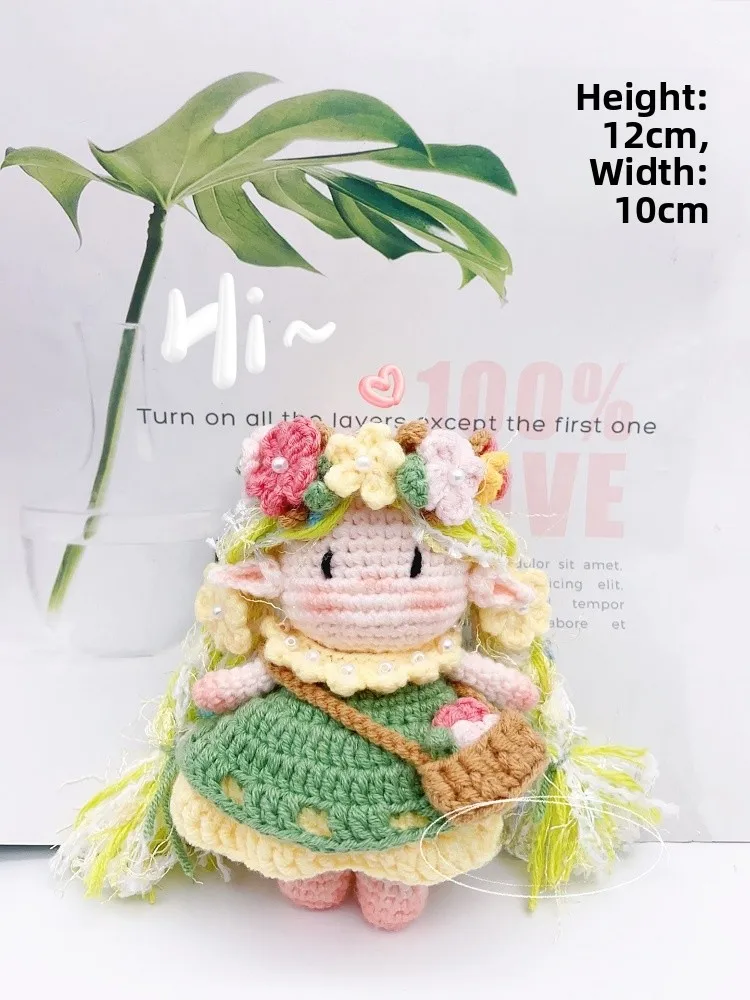 

Hand Crocheted Flower Fairy Baby Doll Yarn Crting DIY Material Kit Best Friend Gift Ordinary Yarn Inner Material Chinese Or...