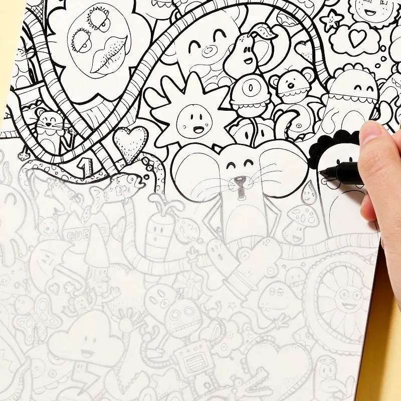 A Multi Themed Graffiti Coloring Book, Featuring Lighthouses, Waves, Mandalas, Peacocks, Monsters, Landscapes, and Other Themes