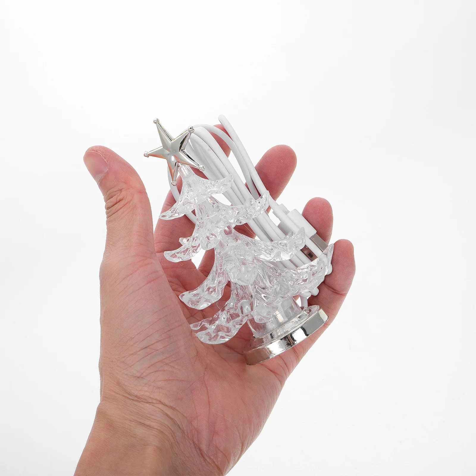 شجرة عيد الميلاد ضوء الليل واضح الاكريليك Usb Led Rgb الجنية ضوء الجدول مصباح للمنزل ديكور غرفة نوم مقهى بار #3