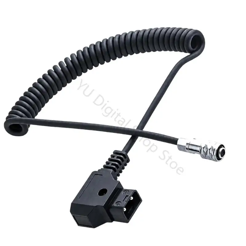 96BA Stromkabel für mobile Filmkameras, spiralförmiges D-TAP-auf-BMPCC-4K-Locking-Fit-Kabel für Live-Produktion, flexibles – Detail 10
