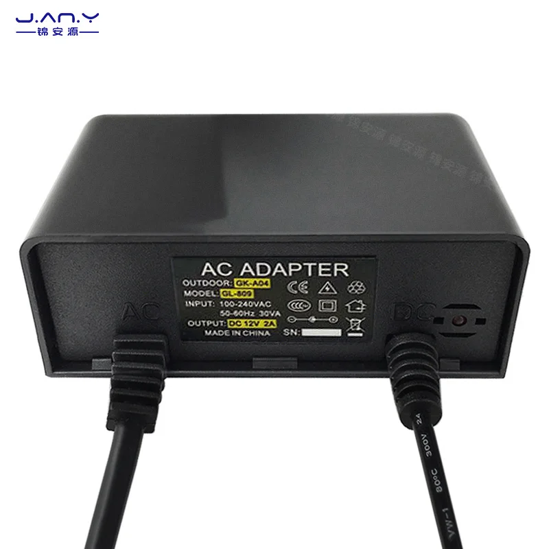 Bewakingscamera Buiten Waterdichte Voeding Dc12v2a Adapter Beveiliging Speciale Transformator Muur Opknoping Regen Proof