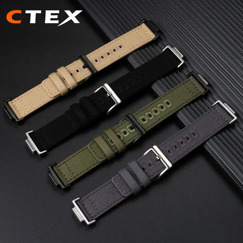 Gelang jam nilon 16mm UNTUK Casio GSHOCK GA110 DW5600 GW-5000 GW-M5610 GA2100 GA2110 modifikasi kanvas tali gelang jam hitam