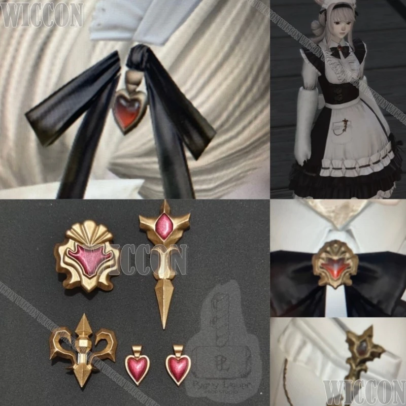 

Classic Maid Uniform Accessories Set Game FF xiv 14 Cosplay DIY 3D PLA Printed Props Woman Girls Halloween Navidad Carnaval Cos