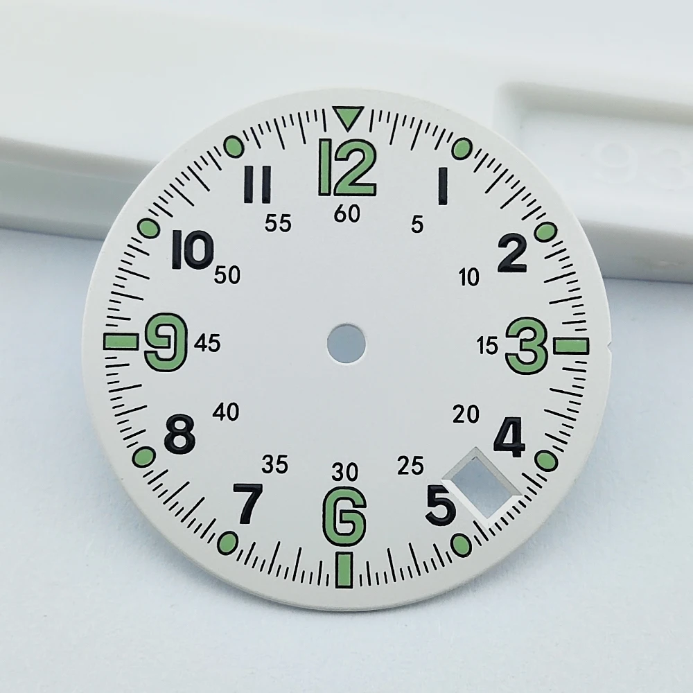 Watch Dial 28.5mm Single Calendar Sterile Dial Watch Face Fit nh Series 36/3.8 point Movement Watch Parts Customable Logo Dial