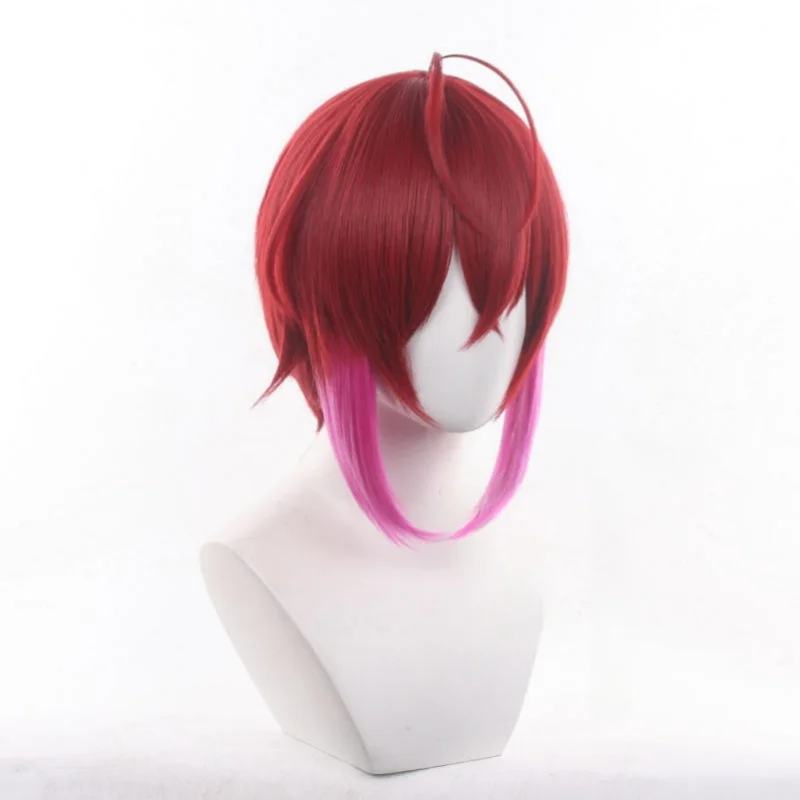Anime Twisted Wonderland Riddle Rosehearts Short Wig Cosplay Costume Heat Resistant Synthetic Hair Red Queen Men Women Wigs Cap