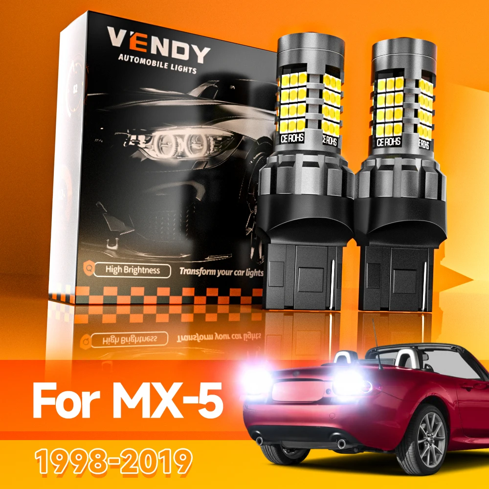 2 uds para Mazda MX-5 MX 5 MX5 NB NC ND 1998-2019 luz LED de marcha atrás lámpara de respaldo 2005 2006 2013 2014 2015 2016 accesorios Canbus