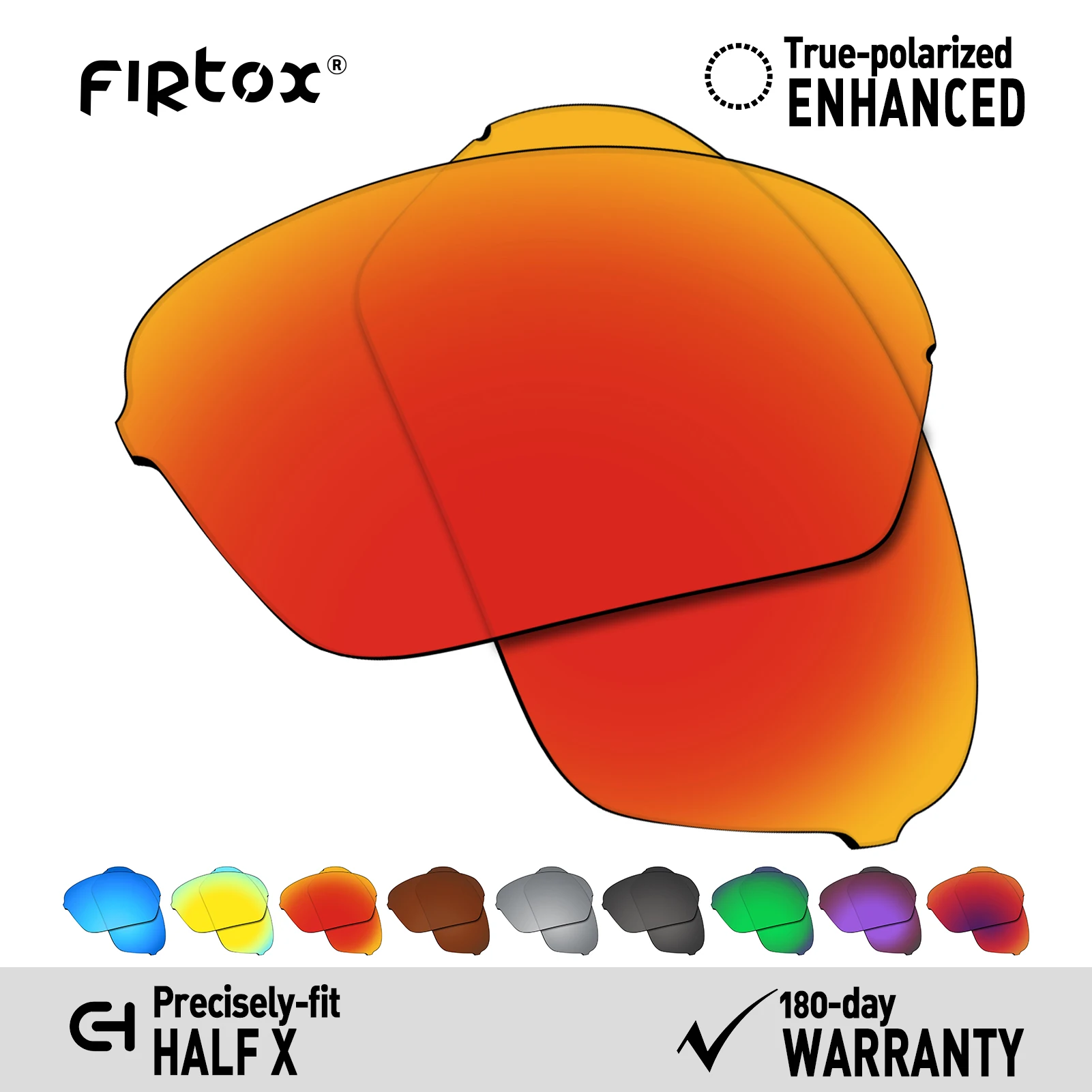 Firtox True UV400 Polarized Lenses Replacement for Oakley Half X Sunglasses (Lens Only) - Multiple Colors