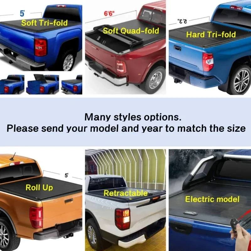 Car Accessories High Quality Aluminum Alloy Retractable Hard Waterproof Lockable Truck Bed Tonneau Cover Pickup