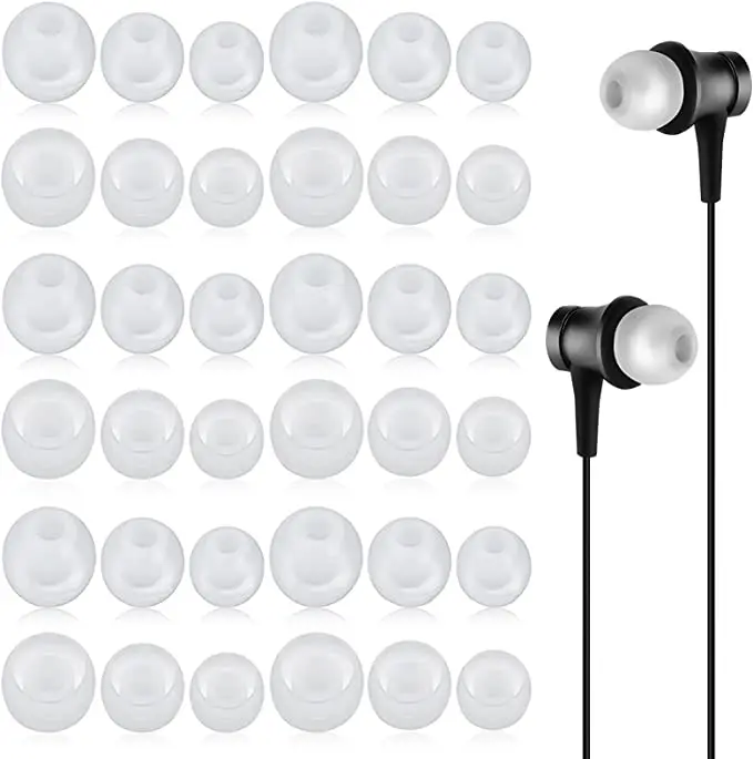 36Pieces Earphone Cap Detachable Universal In-ear Earbud Tip Accessories