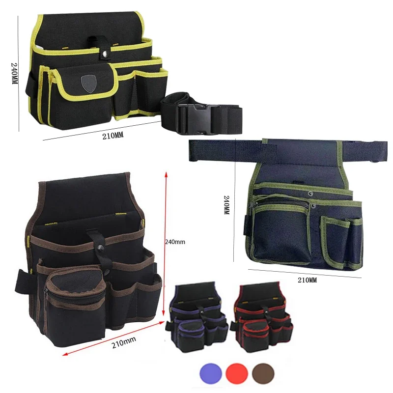 Tool Bag Waist Pockets Belt Waist Pocket Case Electrician Tool Organizer Bag High Capacity Carrying Pouch Home Tools Storage Bag