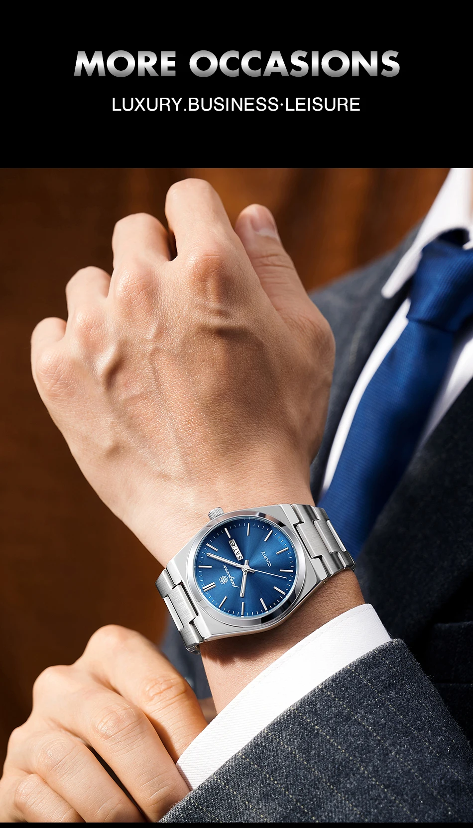 PAAZOMU Ultradünne Quarzuhr für Herren und Damen, minimalistischer Stil, wasserdicht, leuchtende Armbanduhr, bequemer Riemen, tägliches Bürogeschenk – Detail 12