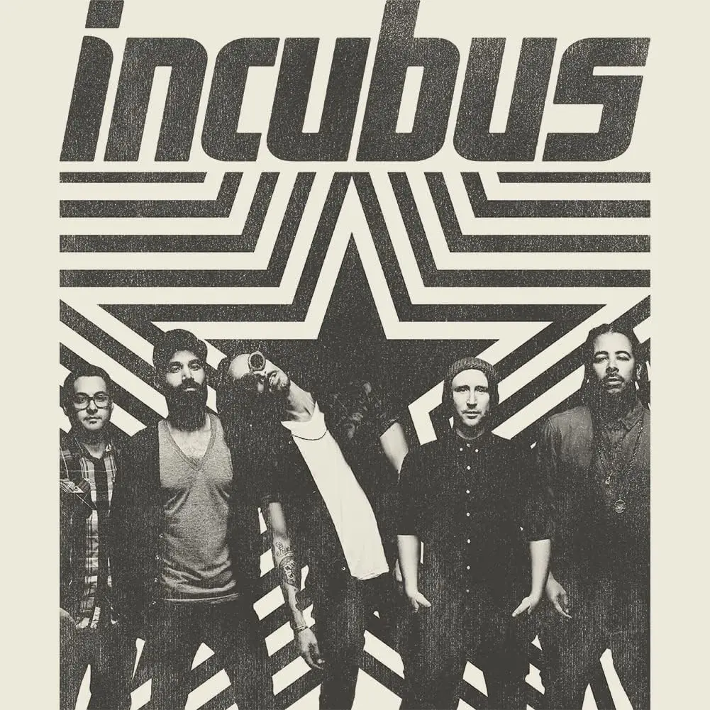 Incubus T Shirt Band Photo Star Mens Short Sleeve T Shirt 90s Music Vintage Style Graphic Tees