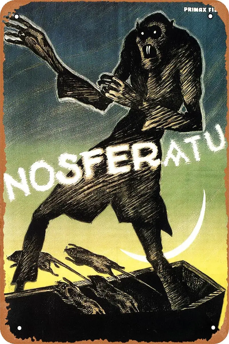 LIUYANKP Vintage Vampire Nosferatu Poster Vintage Tin Sign Retro Metal Sign for Bar Man Cave Garage Home Wall Art Decor Gift 12