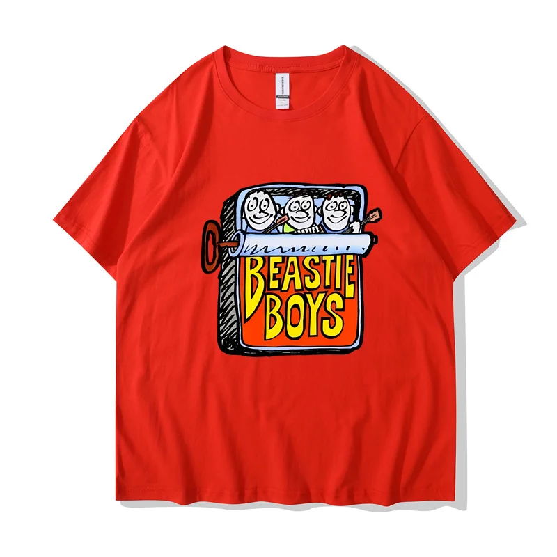 2024 Beastie Boys hip hop music casual  round neck trendy T-shirt cotton  men\'s T-shirt new T-shirt women\'s tops