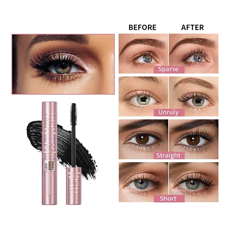 Eyelashes Lengthening Mascara Waterproof Long Lasting Silky Lash Black Eyelashes Extension Beauty Eye Make Up Korean Cosmetic