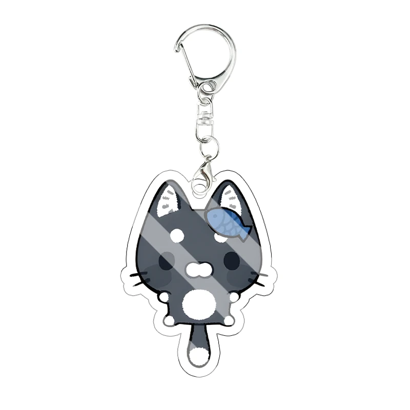 Animals Demon Slayer Acrylic Keychain Cat Fox Animal Chibi Mitsuri Kanroji Giyuu Tomioka Backpack Ornament Keyring Decor Gift view 2