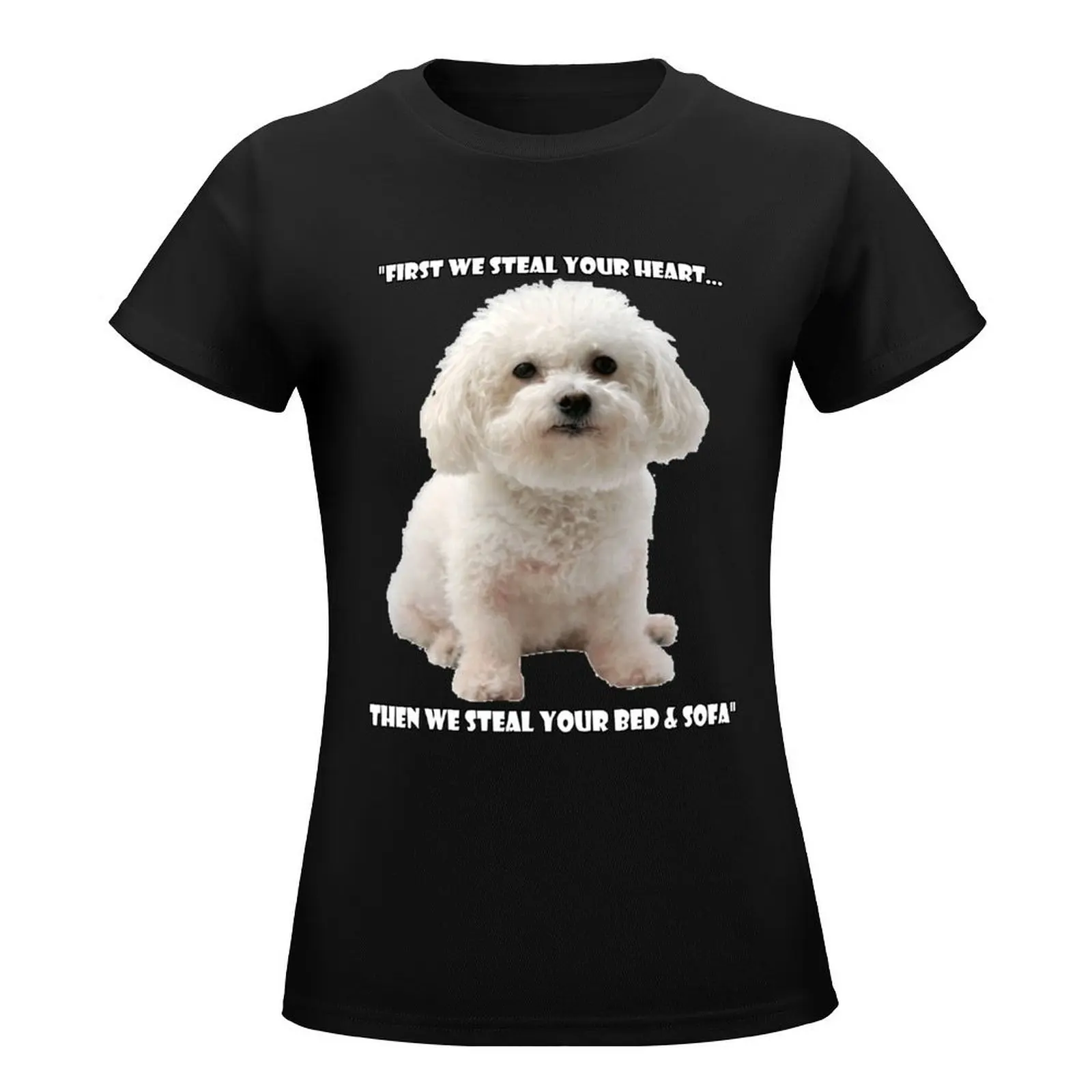 Funny Bichon Frise Lover T-Shirt tees hippie clothes Aesthetic clothing kawaii clothes cat shirts for Women