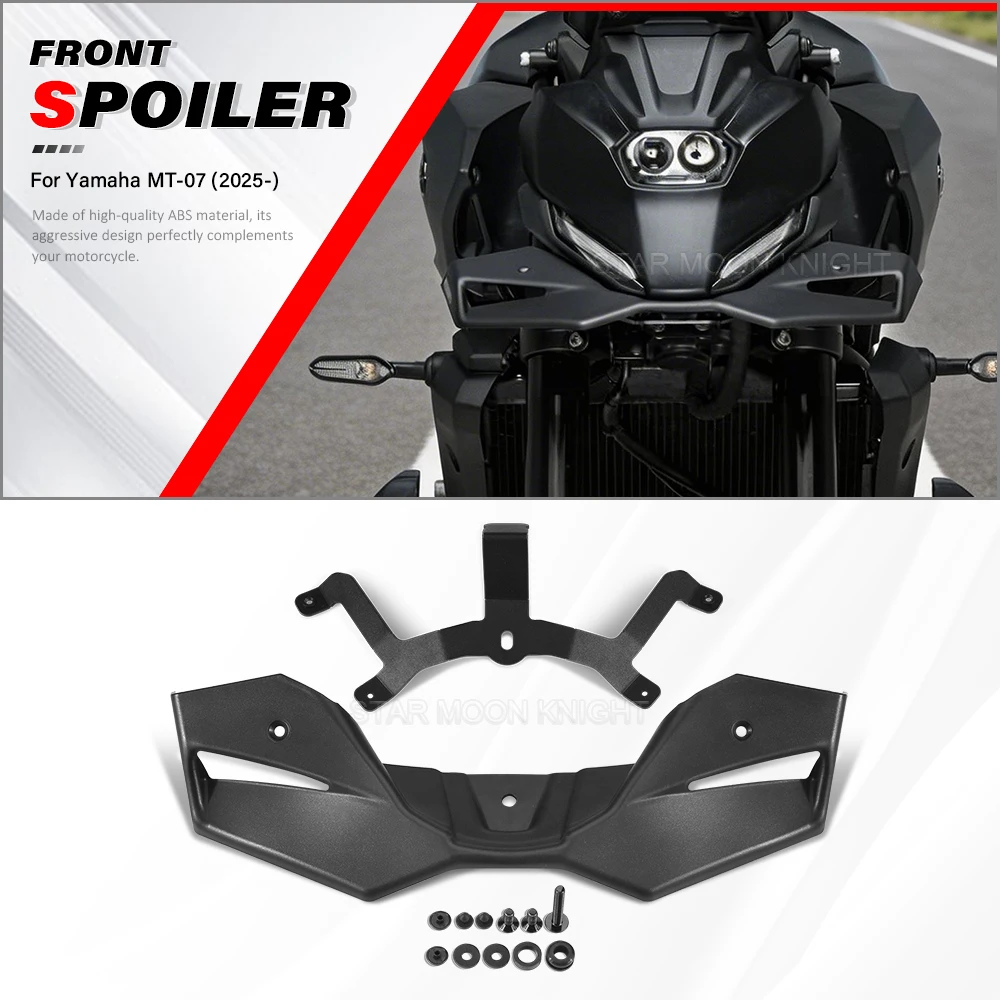 

Motorcycle Front Spoiler Winglet For Yamaha MT-07 MT07 MT 07 2025 2026 Aerodynamic Downforce Spoiler Wing Fairing Carbon Fiber