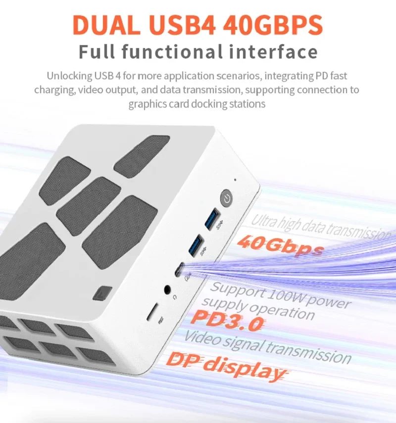 FIREBAT A8 ryben7 8845HS 16GB 512GB DDR5 WiFi6 BT5.2 USB4 AI aplikacja MiniPC AMD R7 PCIE4.0 Mini komputer stacjonarny PC komputer Gamerng