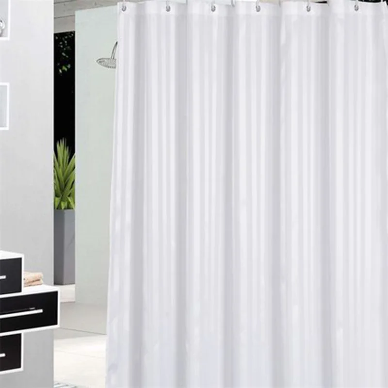 Curtains Waterproof Thick Solid Color Bath Partition Curtains for Hotel Bathroom Bathtub Large Wide Bathing Cover with Hooks