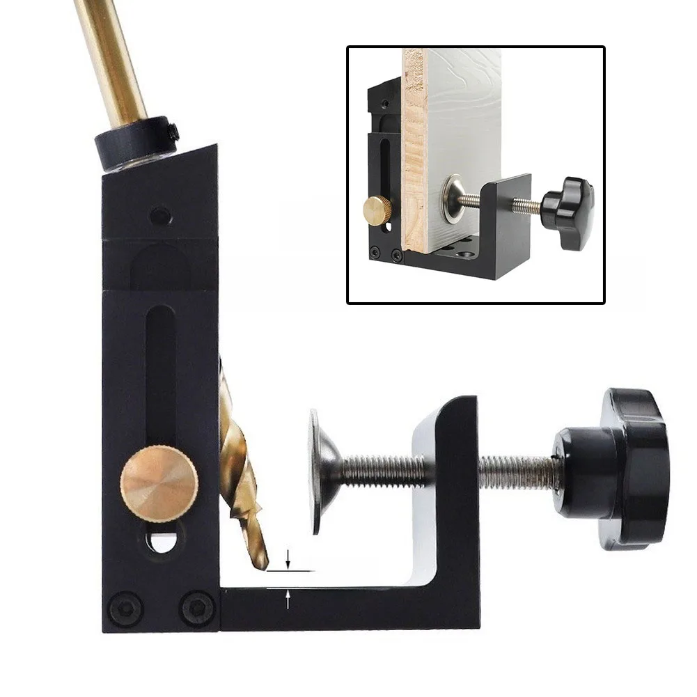 Adjustable Woodworking Pocket Hole Jig Kit: Precision Tool For Home DIY And Pro Carpentry Tasks In Workshop
